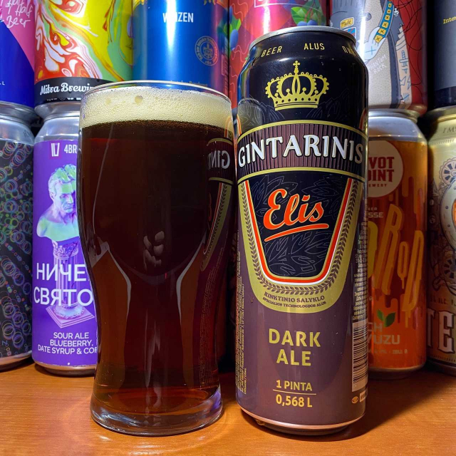 Gintarinis Dark Ale (Dark Ale) - Обзор и дегустация пива. 