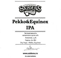 Пиво Pekko & Equinox IPA