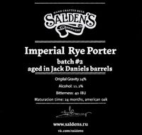 Пиво Imperial Rye Porter Aged In Jack Daniels Barrels Batch #2