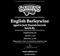 Пиво English Barleywine Aged In Jack Daniels Barrels Batch #3