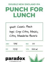 Пиво Punch For Lunch