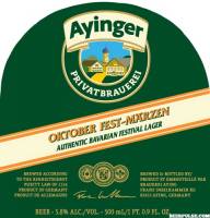 Пиво Ayinger Oktober Fest-Märzen (2014) Пиво Ayinger Oktober Fest-Märzen (2014)
