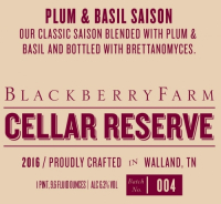 Пиво Cellar Reserve Plum & Basil Saison (2016)