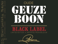 Пиво Oude Geuze Boon Black Label Edition N°5 Пиво Oude Geuze Boon Black Label Edition N°5