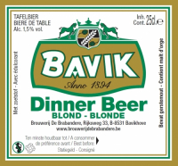 Пиво Bavik Dinner Beer (Blonde)