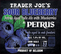 Пиво Trader Joe's Sour Blueberry by Petrus Пиво Trader Joe's Sour Blueberry by Petrus