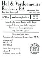 Пиво Hel & Verdoemenis Bordeaux BA Пиво Hel & Verdoemenis Bordeaux BA