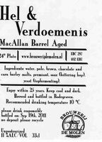 Пиво Hel & Verdoemenis MacAllan Barrel Aged