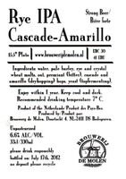 Пиво Rye IPA Cascade-Amarillo