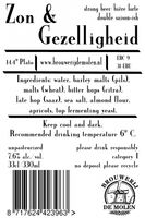 Пиво Zon & Gezelligheid