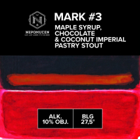 Пиво MARK #3 - Maple Syrup, Chocolate & Coconut