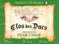 Пиво Clos des Ducs –  Premium Pear Cider