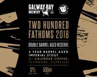 Пиво Two Hundred Fathoms (2018) Double Barrel Aged Reserve X Calendar Coffee Teamwork Espresso