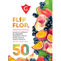 Пиво FLIP FLOP 50 | black currant • blueberry • passion fruit • pink guava • white peach Пиво FLIP FLOP 50 | black currant • blueberry • passion fruit • pink guava • white peach