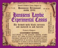 Пиво Experimental Cassis (2010)