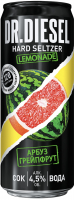 Пиво Dr. Diesel Hard Seltzer Lemonade Арбуз Грейпфрут