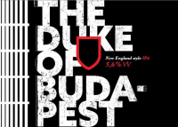 Пиво Duke of Budapest (07.2017-10.2018) Пиво Duke of Budapest (07.2017-10.2018)