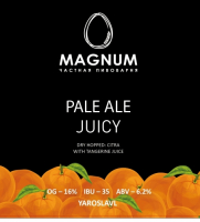 Пиво MAGNUM JUICY PALE ALE (Dry Hopped Citra, With Tangerine Juice)