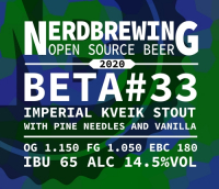 Пиво Beta #33 Imperial Kveik Stout With Pine Needles & Vanilla
