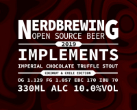 Пиво Implements Imperial Chocolate Truffle Stout - Coconut & Chili Edition (2019)