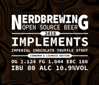 Пиво Implements Imperial ChocolateTruffle Stout - Cinnamon & Licorice Edition (2018)