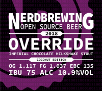 Пиво Override Imperial Chocolate Milkshake Stout - Coconut Ed. (2018)