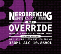 Пиво Override Imperial Chocolate Milkshake Stout - Coconut Ed. (2021)