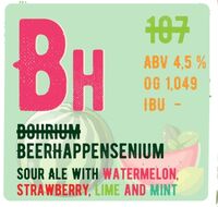 Пиво BeerHappensenium Watermelon, Strawberry, Lime And Mint