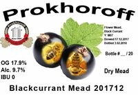 Пиво Blackcurrant Mead 201712