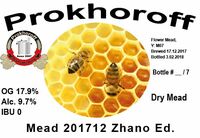 Пиво Mead 2017 Zhano Ed.