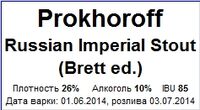 Пиво Russian Imperial Stout (Brett Ed.)