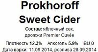 Пиво Sweet Cider (2014)