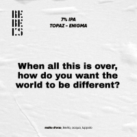 Пиво When All This Is Over, How Do You Want the World To Be Different? Пиво When All This Is Over, How Do You Want the World To Be Different?