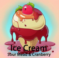 Пиво Мороженое медовый пломбир с клюквой