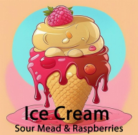 Пиво Мороженое медовый пломбир с малиной