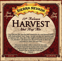 Пиво 13th Release Harvest Wet Hop Пиво 13th Release Harvest Wet Hop