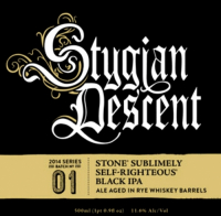 Пиво Stygian Descent (2014) Batch No. 01 Пиво Stygian Descent (2014) Batch No. 01