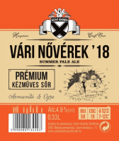 Пиво Vári Nővérek '18 Пиво Vári Nővérek '18